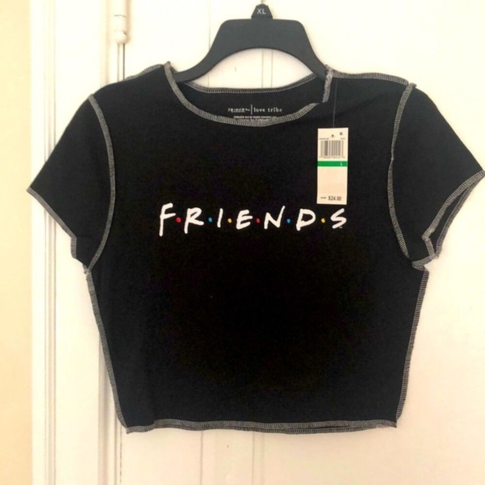 Friends tv. Series crop top black size L